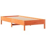 vidaXL Lit bibliothèque sans matelas cire marron 100x200 cm pin massif