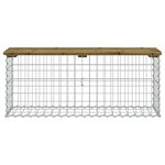 vidaXL Banc de jardin design gabion 103x31 5x42cm bois de pin imprégné