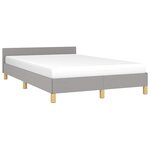 vidaXL Cadre de lit sans matelas gris clair 120x200 cm tissu