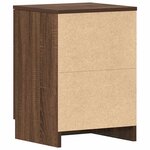 vidaXL Table de chevet Chêne marron 38x35x56 cm Bois d'ingénierie