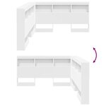 vidaXL Tête de lit de rangement Blanc 150 cm Bois d'ingénierie