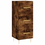 vidaXL Buffet Chêne fumé 34 5x34x90 cm Bois d'ingénierie