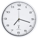 vidaXL Horloge murale radioguidée avec mouvement à quartz 31 cm Blanc