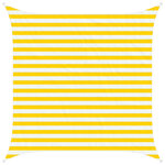 vidaXL Voile d'ombre Jaune et blanc 2 5 x 2 5 m 100   polyester Oxford