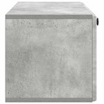 vidaXL Meuble TV mural 98 x 31 x 30 cm Gris béton Bois d'ingénierie