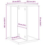 vidaXL Support de Plante 2 pièces Gris béton 25 x 25 5 x 40 5 cm