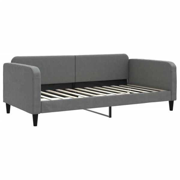 vidaXL Lit de repos gris foncé 100x200 cm tissu