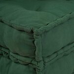 vidaXL Coussin 2 Pièces Vert 70 x 70 x 36 cm Polyester