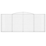 vidaXL Panier de gabions arqué 400x30x160/180 cm Fer galvanisé