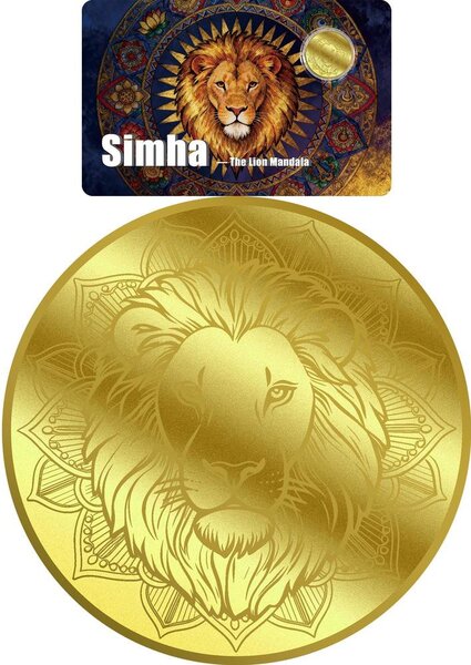 Pièce de monnaie en Or 30 Dollars g 0.155 (1/200 oz) Millésime 2026 Mandala LION SIMHA (PRÉCOMMANDE)