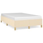 vidaXL Cadre de lit crème 120x190 cm tissu