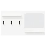vidaXL Porte-manteau mural Blanc 90 x 10 x 50 cm Bois d'ingénierie