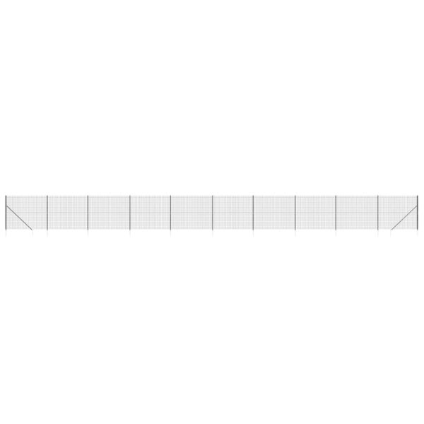 vidaXL Clôture en treillis métallique et ancrage anthracite 2 2x25 m