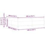 vidaXL Cadre de lit avec matelas Taupe 200 x 200 cm tissu