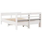 vidaXL Cadre de lit sans matelas blanc 150x200 cm bois de pin massif