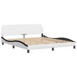 vidaXL Cadre de lit Viana avec LED sans matelas blanc et noir 180x200 cm