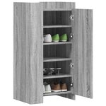 vidaXL Armoire à chaussures sonoma gris 52x37 5x100 cm