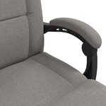 vidaXL Fauteuil de sol ajustable Taupe Tissu