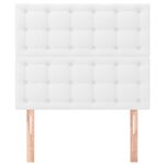 vidaXL Tête de lit blanche 90 x 5 x 118/128 cm similicuir