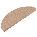 vidaXL Tapis d'escalier auto-adhésifs 30 Pièces beige 65x22 5x3 5 cm