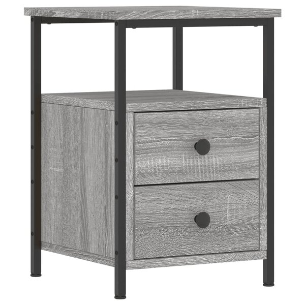 vidaXL Table de chevet sonoma gris 34x35 5x50 cm bois d'ingénierie
