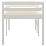 vidaXL Lit haut sans matelas blanc 80x200 cm bois de pin massif