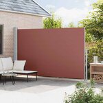 vidaXL Auvent latéral rétractable de patio 220x500 cm Marron