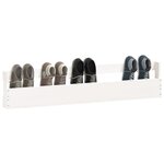 vidaXL Étagères à chaussures murales 2 Pièces Blanc 110x9x23cm Pin massif