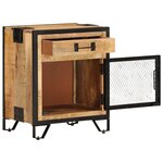 vidaXL Table de chevet 43x30x51 cm Bois de manguier massif brut