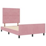 Lit vidaXL Rose 120x190 cm Velours