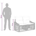vidaXL Ensemble de canapé de jardin 7 Pièces Gris polyrotin