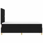 vidaXL Lit à ressorts avec matelas Noir 120 x 200 cm tissu