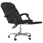 vidaXL Fauteuil inclinable de bureau Noir Similicuir
