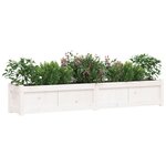 vidaXL Jardinière blanc 180x31x31 cm bois de pin massif
