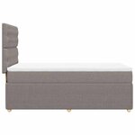 vidaXL Sommier à lattes de lit avec matelas Taupe 80x200 cm Tissu