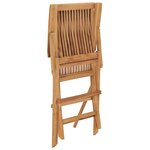 vidaXL Ensemble à manger d'extérieur pliable 5 Pièces Bois solide de teck
