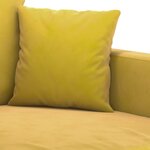 vidaXL Ensemble de canapés 2 Pièces avec coussins Jaune Velours