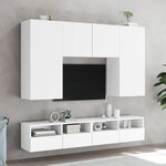 vidaXL Meubles TV muraux 2 Pièces blanc 100x30x30 cm bois d'ingénierie