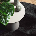 vidaXL Tapis shaggy à poils longs NAVARRA noir 200x200 cm polyester
