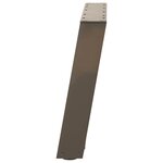 vidaXL Pieds de table basse en U  2 pièces  acier naturel  50 x (42-43) cm