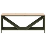 vidaXL Étagère à bois de chauffage avec plateau en bois vert olive