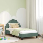 vidaXL Cadre de lit pour enfants avec tête de lit Vert Mer 80 x 160 cm