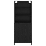 vidaXL Haut Armoire Chêne noir 69 5 x 34 x 180 cm Bois d'ingénierie