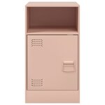 vidaXL Tables de chevet 2 Pièces rose 34 5x39x62 cm acier