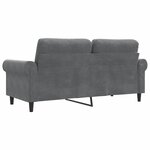vidaXL Canapé à 2 places Gris foncé 140 cm Velours