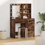 vidaXL Table de Toilette avec tiroir 2 Pièces Marron 50 x 41 x 135 cm