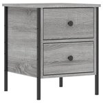 vidaXL Table de chevet sonoma gris 40x42x50 cm bois d'ingénierie