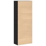 vidaXL Armoire haute Chêne noir 70x35x180 cm Bois d'ingénierie