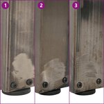 vidaXL Pieds de table à manger en forme de V 3 pièces acier naturel 90 x (72-73 3) cm