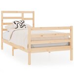 vidaXL Cadre de lit bois massif 90x190 cm simple